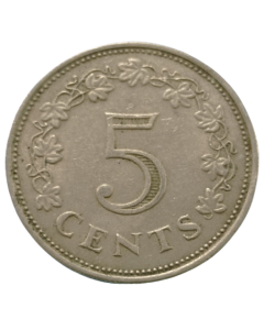 Malta 5 cents 1972