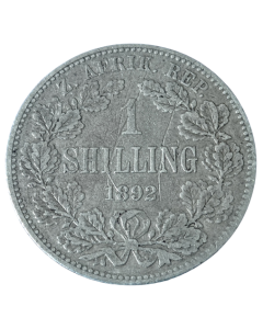 República Sul-Africana 1 shilling 1892  - Prata