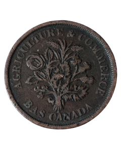 Baixo Canadá (Províncias do Canadá) 1 sou 1835 Banco de Montreal 