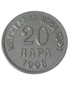 Montenegro 20 Para 1908