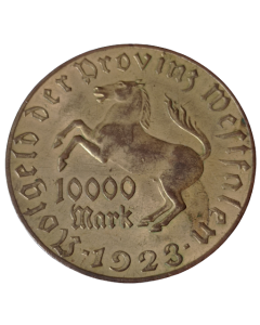 Província prussiana da Vestfália 10000 Mark 1923 - Freiherr vom Stein Notgeld