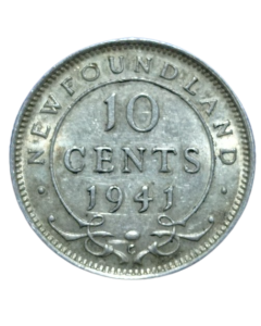 Domínio de Terra Nova (New Foundland) 10 Cents 1941 - Prata  