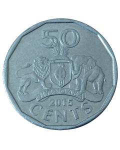 Suazilândia 50 cêntimos 2015