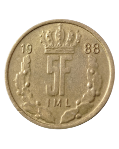 Luxemburgo 5 Francos 1988