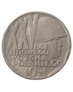 Polônia 10 zlotych 1968 - 25º Aniversário - Exército Polonês
