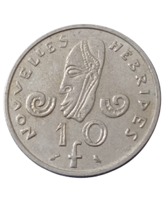 Novas Hébridas 10 francos 1970