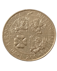 Itália 200 Liras 1993 - 70º Aniversário - Aviação Militar