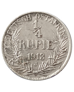 África Oriental Alemã ¼ rúpia 1913 - Prata
