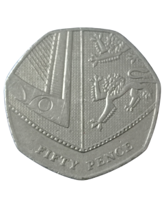 Reino Unido 50 Pence 2008 - Escudo Britânico