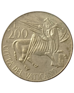 Cidade do Vaticano 200 Liras 1985 - Evangelista Lucas - Papa João Paulo II