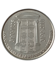 Argentina 2 Pesos 2010 - 75º Aniversário - Banco Central da Argentina