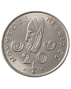 Novas Hébridas 20 francos 1973