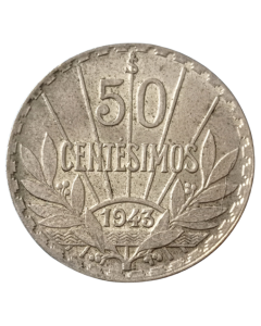 Uruguai 50 Centésimos 1943 (Prata)