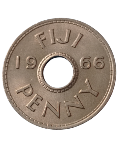 Ilhas Fiji 1 penny 1966 - Domínio Britânico