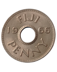 Ilhas Fiji 1 penny 1966 - Domínio Britânico