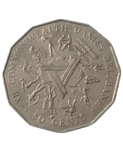 Austrália 50 Cents 1982 -  XII Jogos da Commonwealth