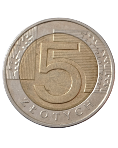 Polônia 5 zlotych 2016