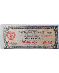 Ilha de Mindanao 2 pesos 1943 - Notgeld Filipinas