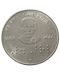 Índia 2 rúpias 2009 - 200º Aniversário - Nascimento de Louis Braille