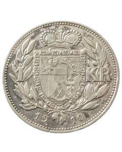Liechtenstein 1 Coroa 1910 (Prata)