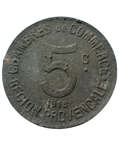 Região de Provença-Alpes-Côte d'Azur 5 cents 1918