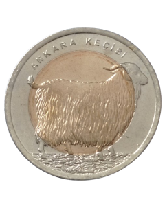 Turquia 1 Lira 2015 FC - Cabra Angorá