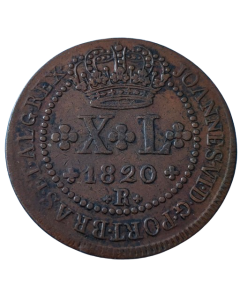 Brasil 40 réis 1820 R - 51 Pérolas