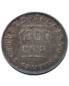 Brasil 1000 Réis 1911 - Prata