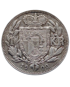 Liechtenstein 1 Coroa 1900 - Prata