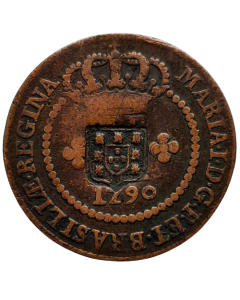 Brasil 10 réis 1790 - com escudete