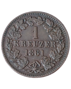 Nassau 1 kreuzer 1861