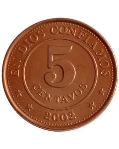 Nicarágua 5 Centavos 2002 FC