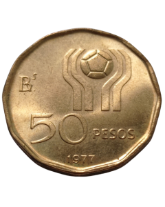 Argentina 50 Pesos 1977 - Copa do Mundo da FIFA 