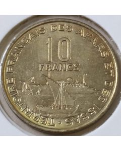Francês Afars e Issas 10 Francos 1975