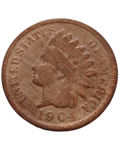 Estados Unidos 1 Cent 1904 - Cabeça de Índio