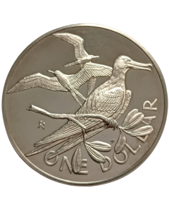 Ilhas Virgens Britânicas 1 Dólar 1973 - Prata