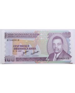 Burundi 100 Francos 2007 FE