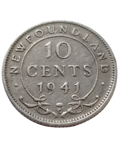 Newfoundland (Domínio Terra Nova) 10 Cents 1941 - Prata  