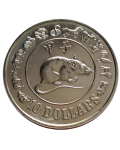 Singapura 10 Dólares 1984 FC - Ano do Rato