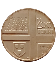 Hungria 200 Forint 1977 -  50º aniversário - morte de József Rippl-Rónai (Prata)