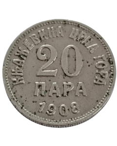 Montenegro 20 Para 1908