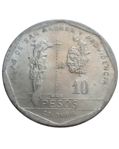 Colômbia 10 Pesos 1981 - Ilhas de San Andres e Providência