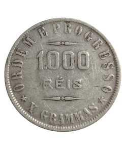 Brasil 1000 Réis 1909 - Prata