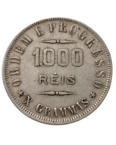 Brasil 1000 Réis 1907 - Prata