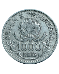Brasil 1000 Réis 1913 - Estrelas Soltas (Prata)