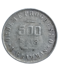 Brasil 500 Réis 1908 Sem Acento - Prata