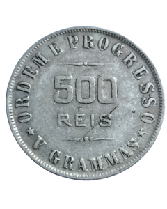 Brasil 500 Réis 1906 Com Acento - Prata