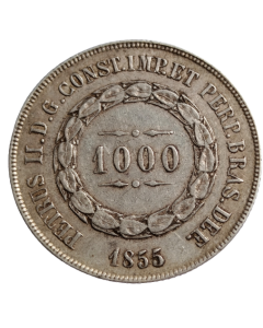 Brasil 1000 Réis 1855 - Prata